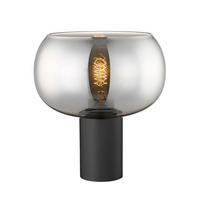 TISCHLEUCHTE Milan, Rauchgrau, 23cm - Grau, Glas (23/22/23cm) - KOSILUM