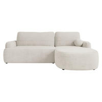 ECKSOFA Loridu, Seite: Rechts - Creme/Schwarz, Holz/Kunststoff (250/174cm) - MIRJAN24