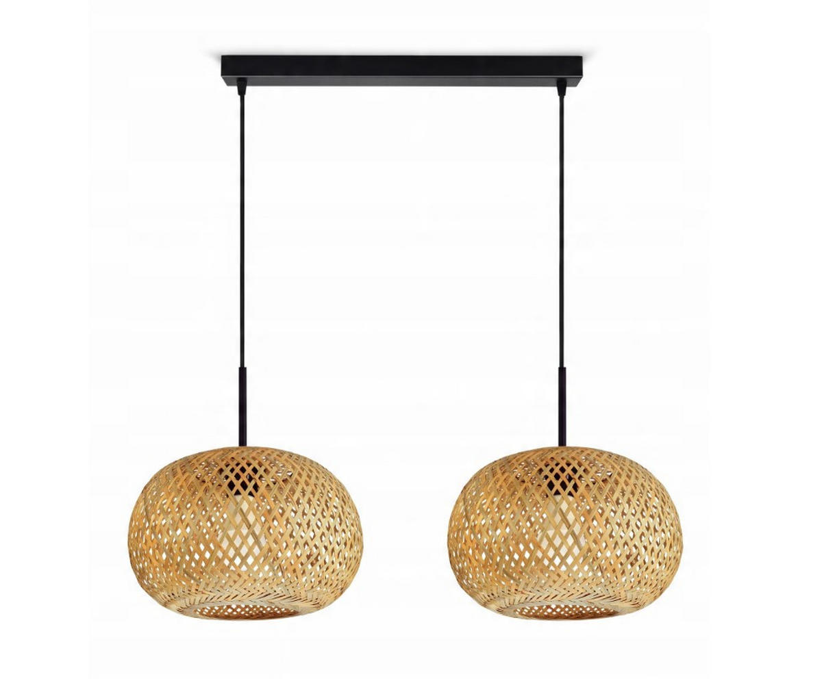 PENDELLEUCHTE BOHO - Beige, Holz/Metall (28/75/100cm) - kiki design