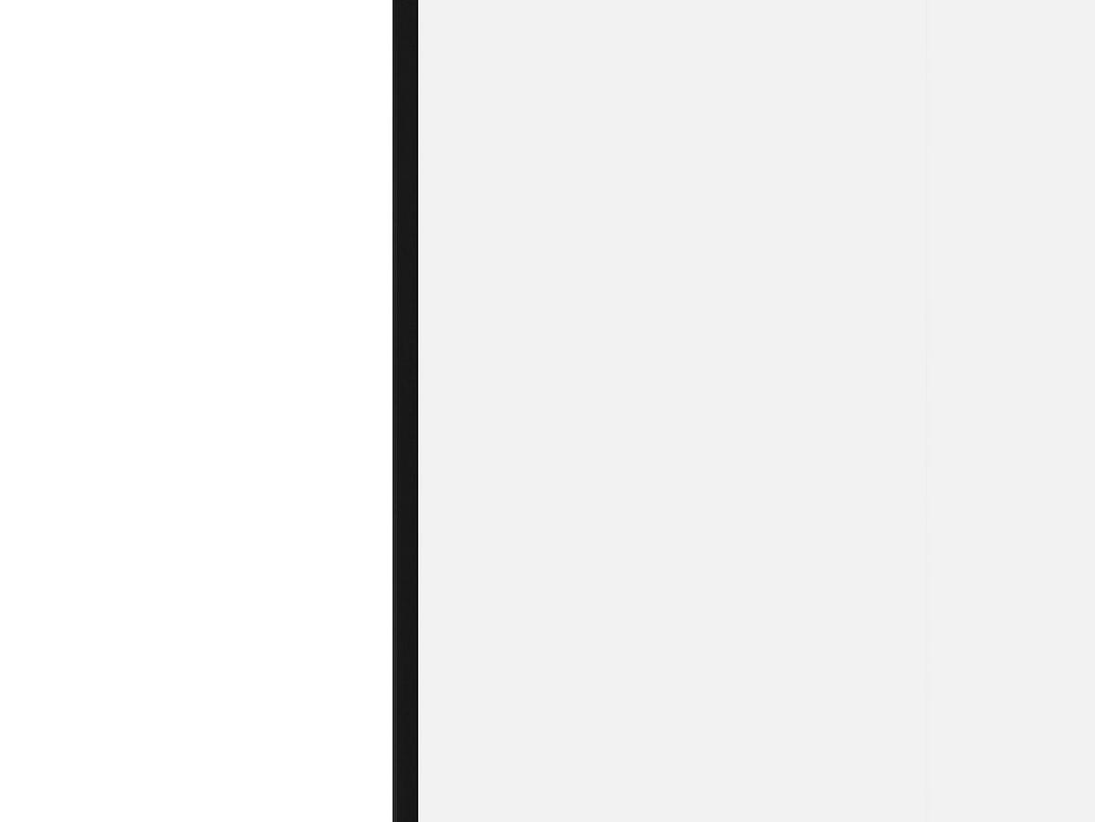 DUSCHTRENNWAND Seitenwand italienische Dusche - 100 x 200 cm - Schwarz matt - DAREN - Schwarz, Metall (100/200cm) - Vente-Unique