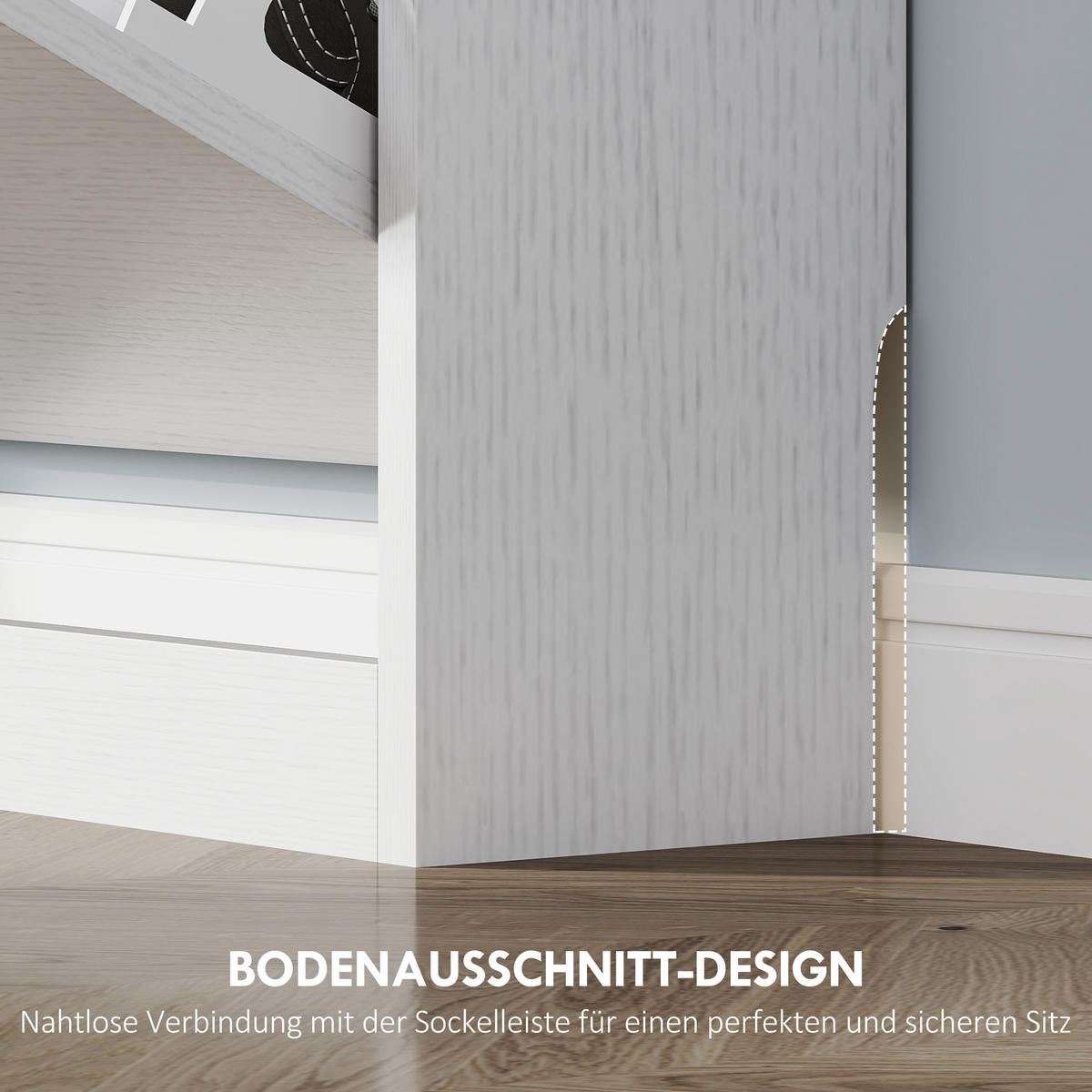 SCHUHSCHRANK mit 3 Klappen, Schuhregal, Schuhkipper Schmal für 9-12 Paar Weiß - Weiß, Holzwerkstoff (17/108/80cm) - HOMCOM