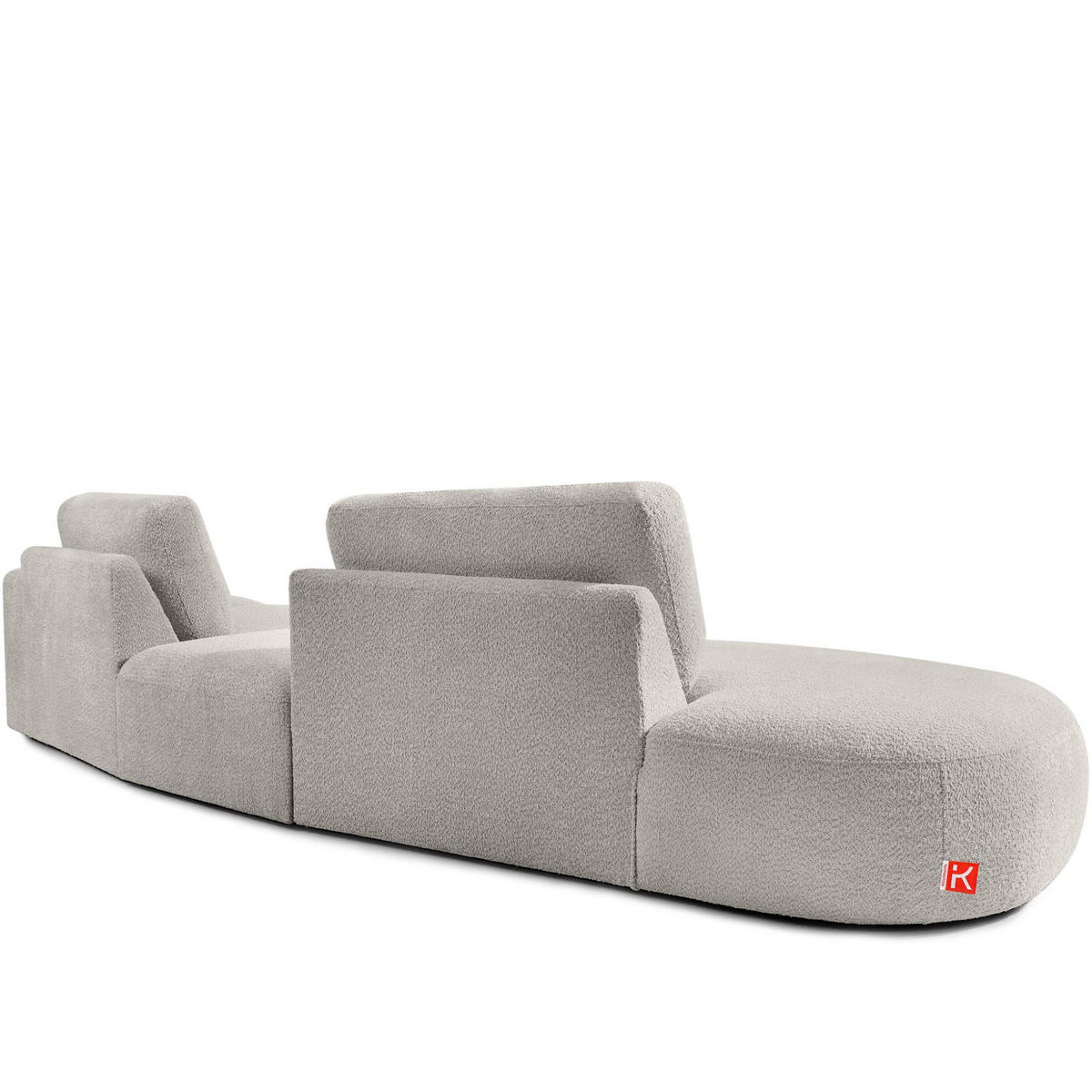 4-SITZER ECKSOFA ZUCCO Boucle links, Hellbraun - Hellbraun, Textil (350/84/105cm) - KONSIMO®