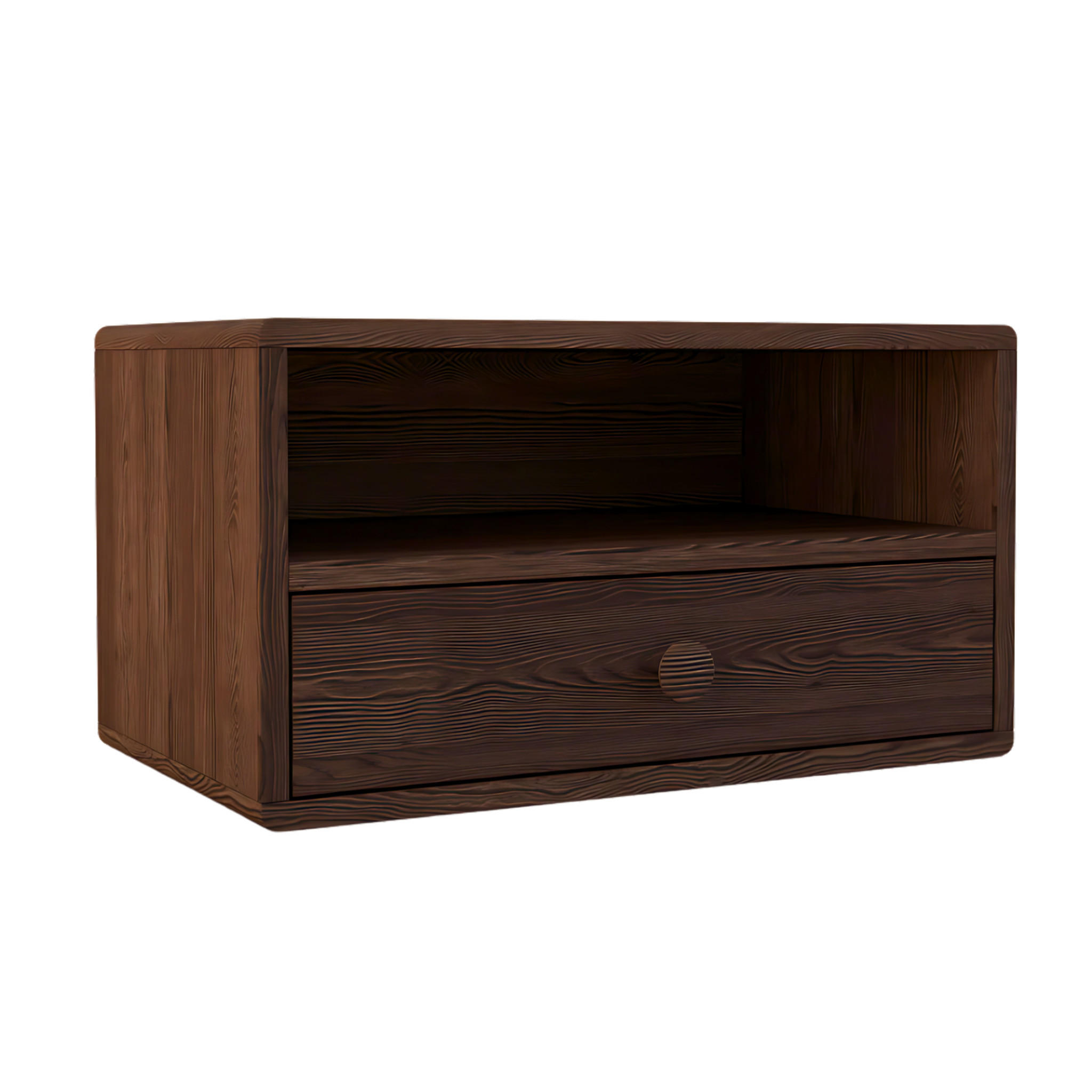 NACHTTISCH Hope, braune Birke, 31,5/50/27 cm - Braun, Holz (50/27/32cm) - WOODEK
