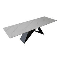 ESSTISCH MILLIE - Schwarz/Weiß, Keramik (90/180/76cm) - SAM