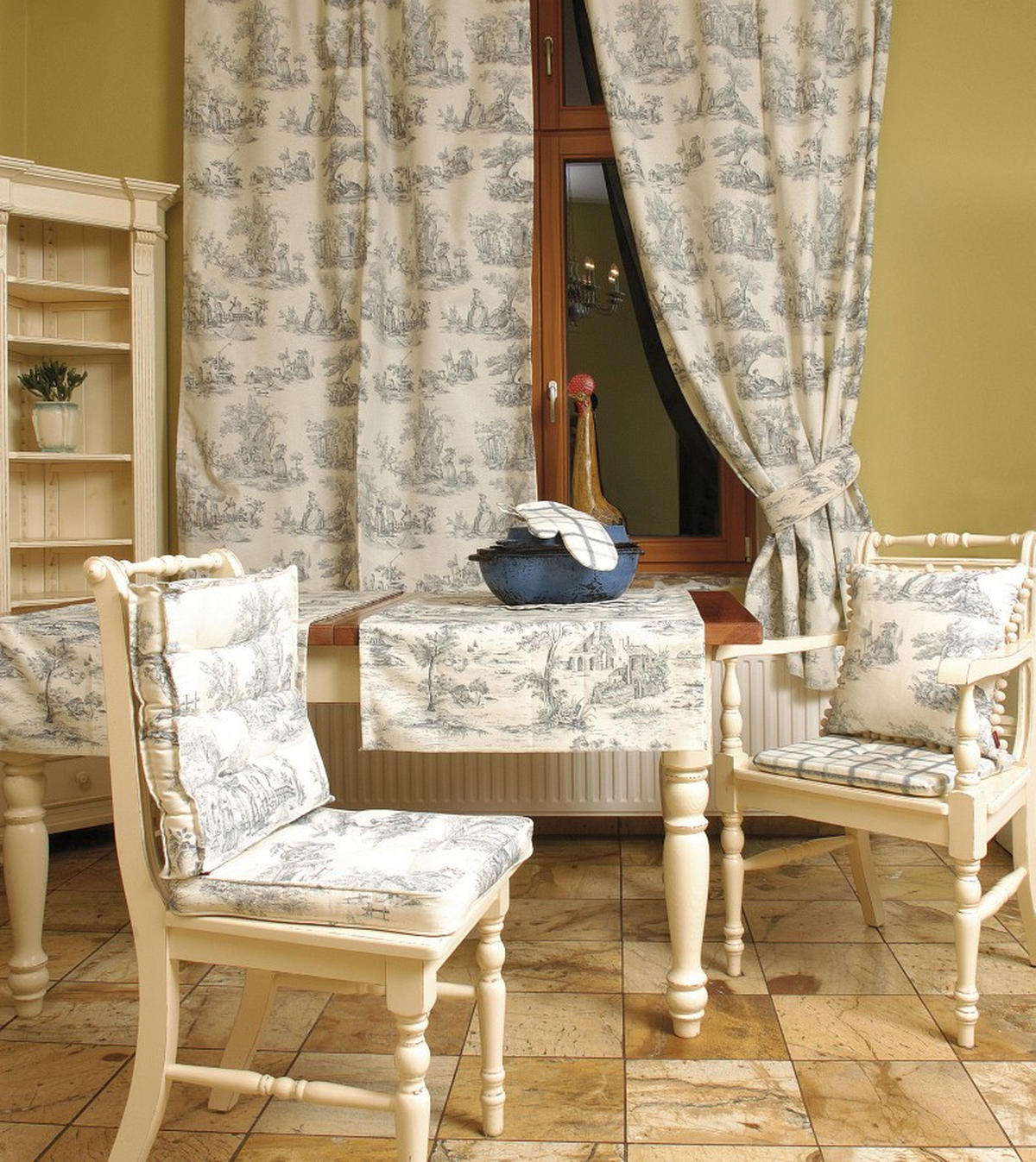 KISSENHÜLLE Avinon blau, 43x43 cm - Blau, Textil (43/43cm) - Dekoria