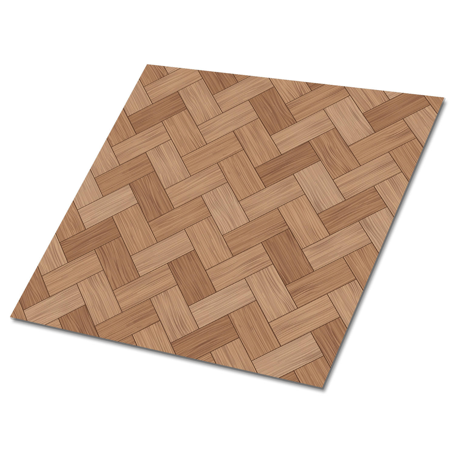 FLIESENAUFKLEBER 9 Stück 30x30 cm selbstklebend Fischgrätenboden - Braun, Textil (30/1.6/30cm) - TULUP