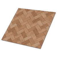 FLIESENAUFKLEBER 9 Stück 30x30 cm selbstklebend Fischgrätenboden - Braun, Textil (30/1.6/30cm) - TULUP