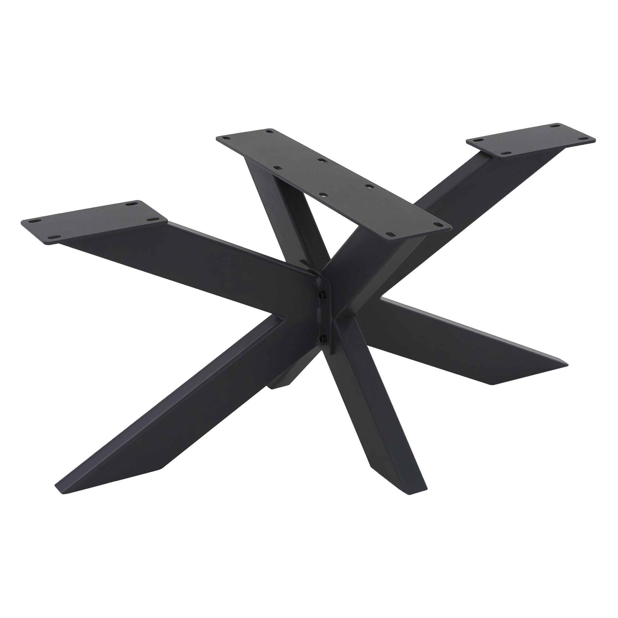 ML-DESIGN STOLOVÁ NOHA Spider 98x58x43 cm černá z oceli, design ve tvaru X