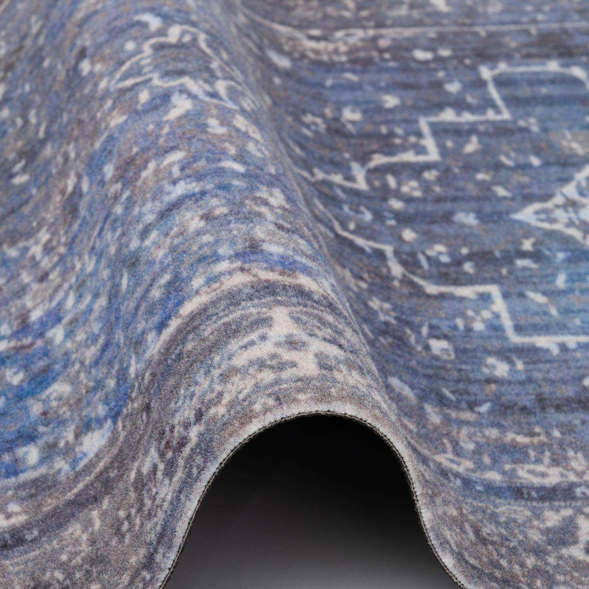 KÜCHENLÄUFER TEPPICH TRENDY ORIENT VINTAGE - Blaugrau, Textil (45/145cm) - Pergamon