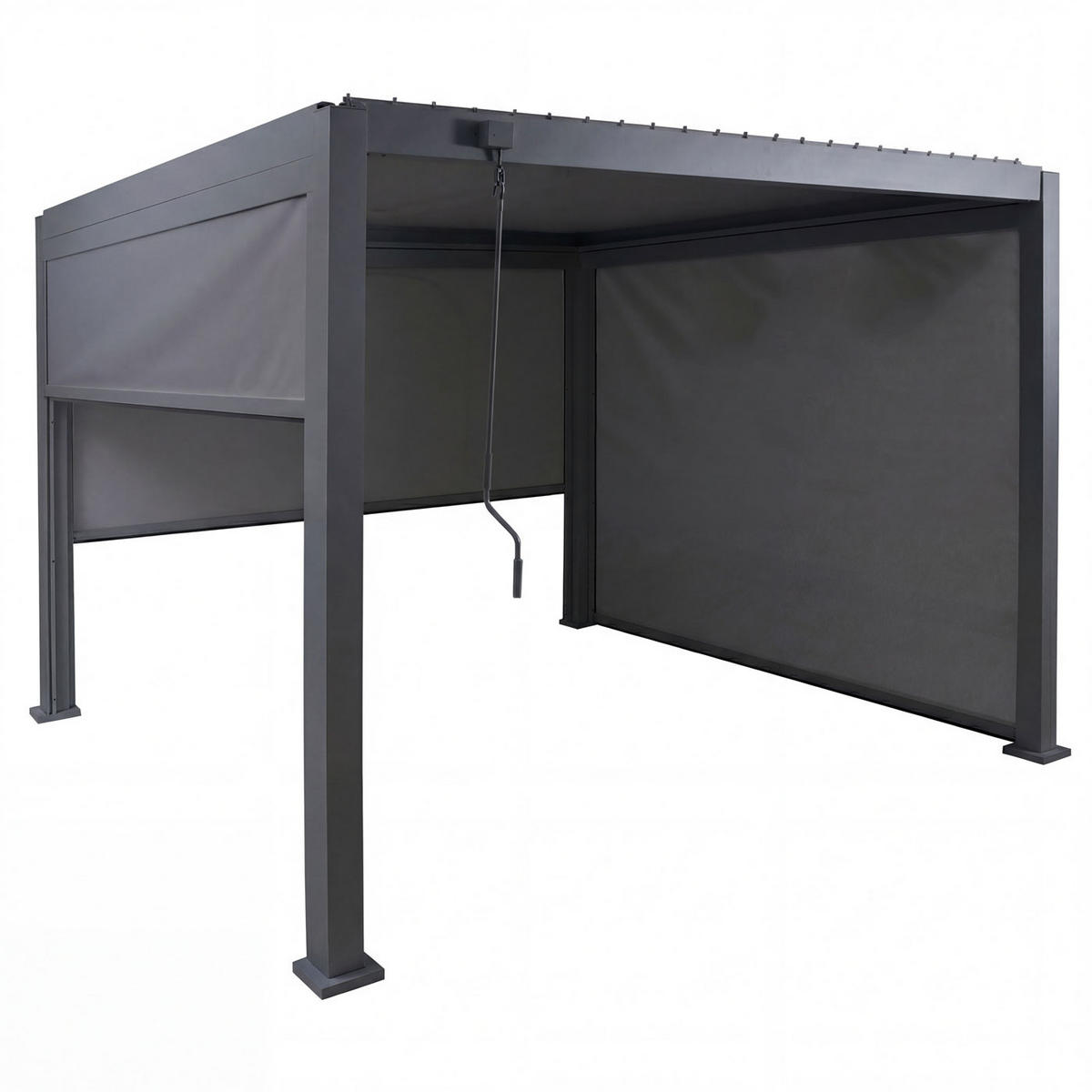 PERGOLA 3x Seitenwand 235x300x300cm Anthrazit - Anthrazit, Metall (300/235/300cm) - BERLINLODGE