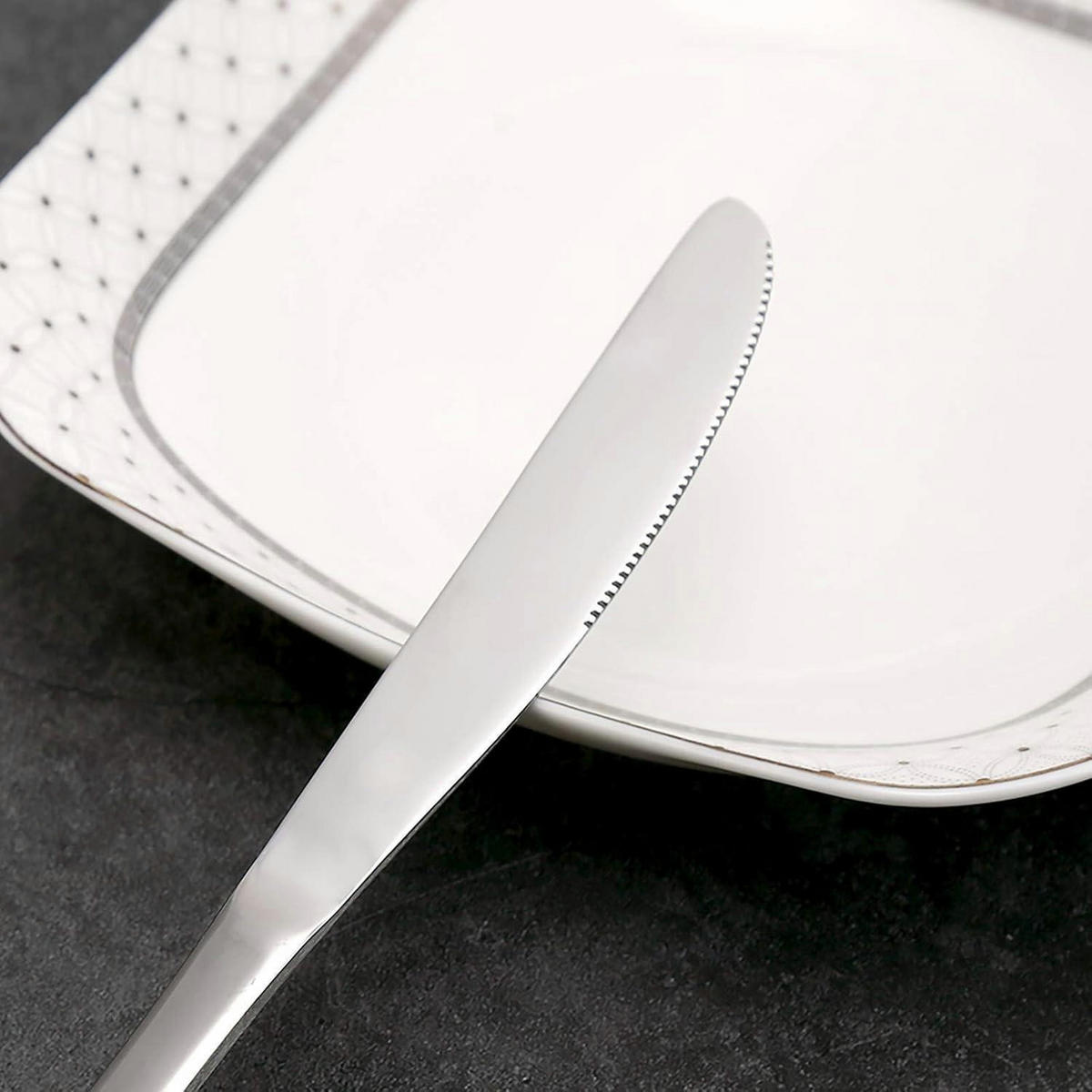 KINDER Messer 4er Set Edelstahl 6,8 cm - Silberfarben, Metall