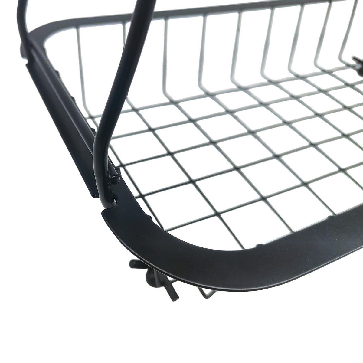 OBSTKORB - Schwarz, Holz/Metall (34cm) - Relaxdays