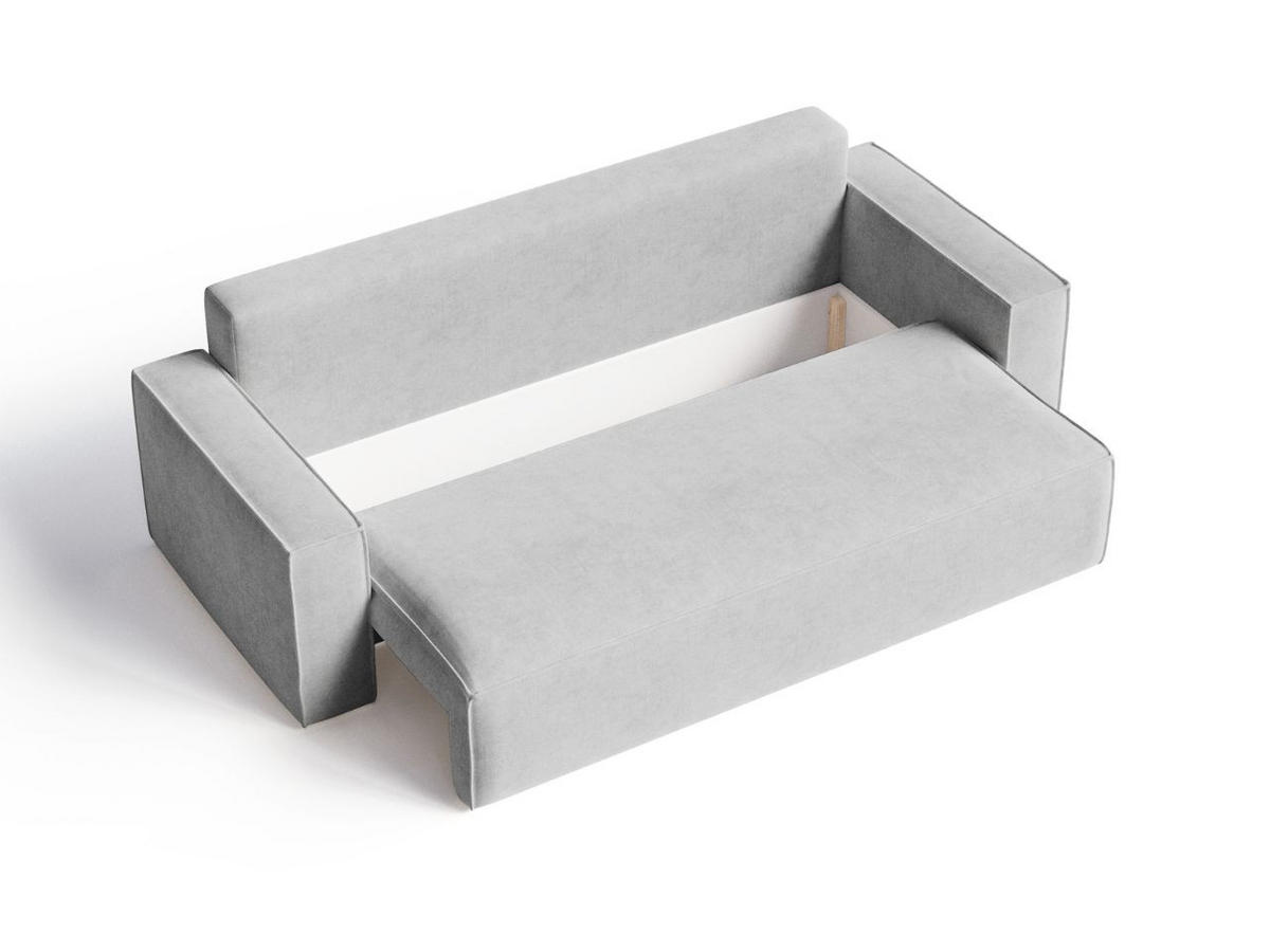 SOFA 230/90/70 Hellgrau Sivra - Hellgrau, Kunststoff/Textil (230/70/90cm) - Graingold