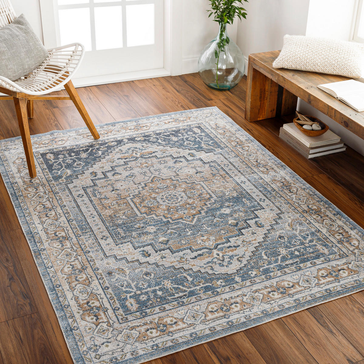 TEPPICH Maschinenwaschbar 160/213 cm Blau - Blau, Naturmaterialien/Textil (160/213cm) - LIVABLISS