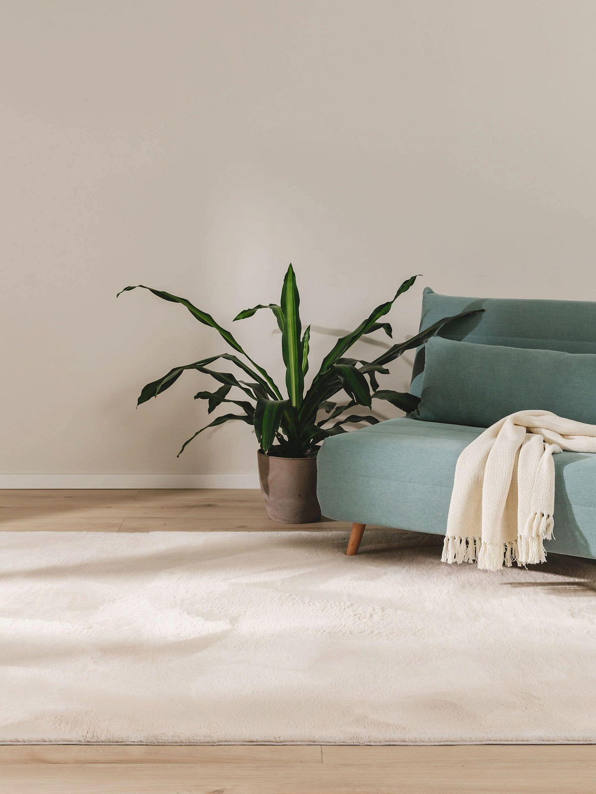 KUNSTFELLTEPPICH Furry Beige 160x230 cm - Beige, Kunststoff (160/230cm) - benuta