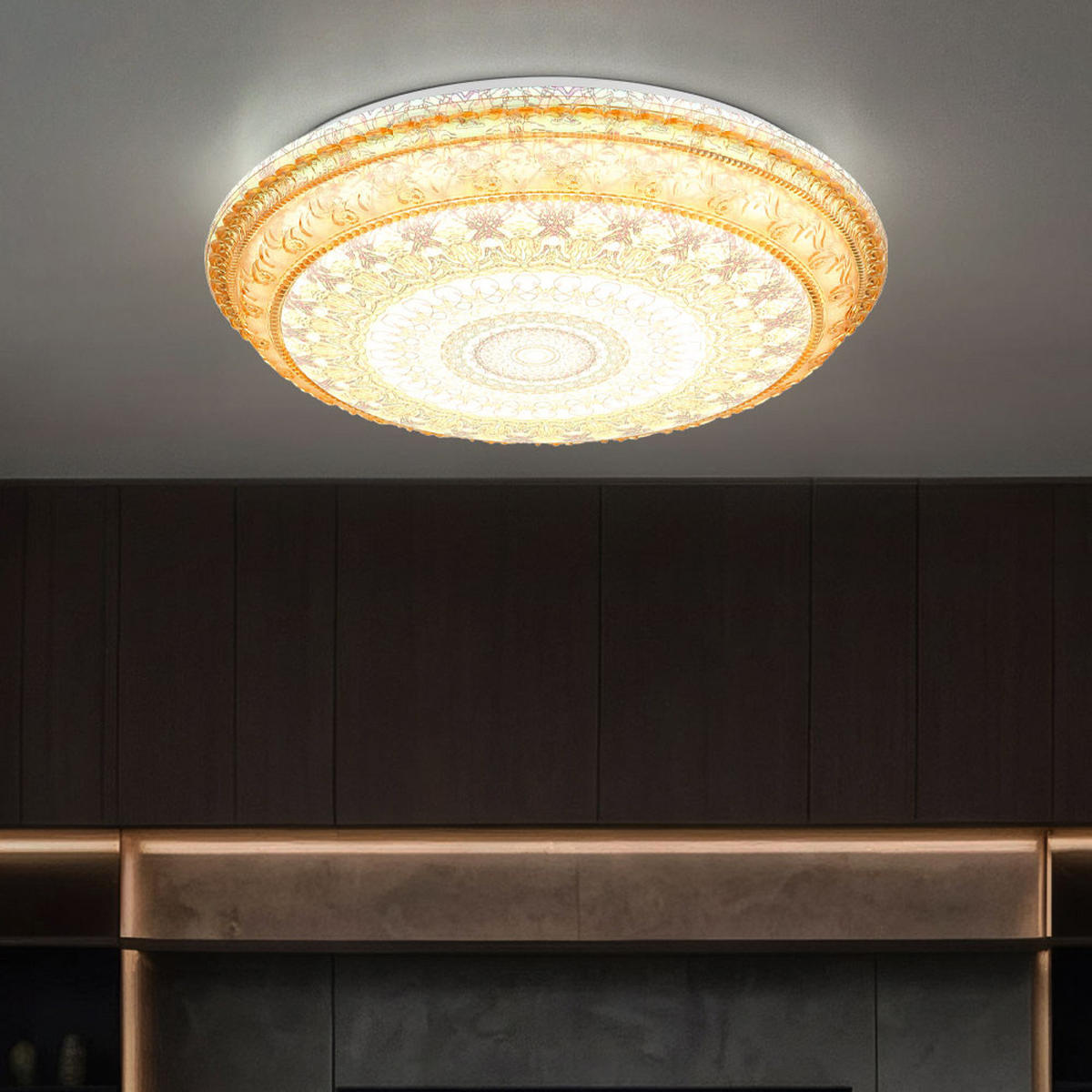 LED DECKENLEUCHTE LAZARO Bunt - Multicolor, Metall (39/39/8.5cm) - Globo Lighting