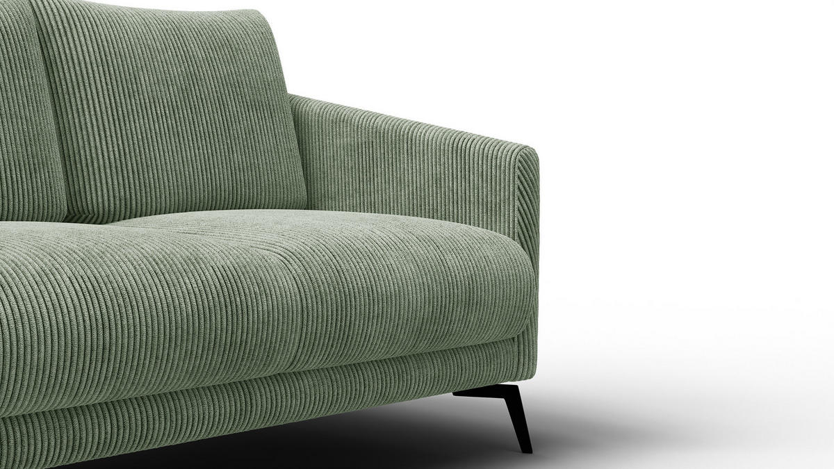 SOFA VILT 2-Sitzer, mint - Schwarz/Mintgrün, Holzwerkstoff/Textil (142/89/94cm) - Wozimo