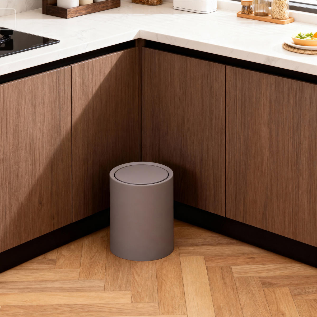 KOSMETIKEIMER - Beige, Kunststoff (20/26/20cm) - Relaxdays