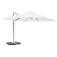 SONNENSCHIRM 3x3m mit 4 Gewichtsplatten, Weiß - Weiß, Metall (300/300cm) - Oviala