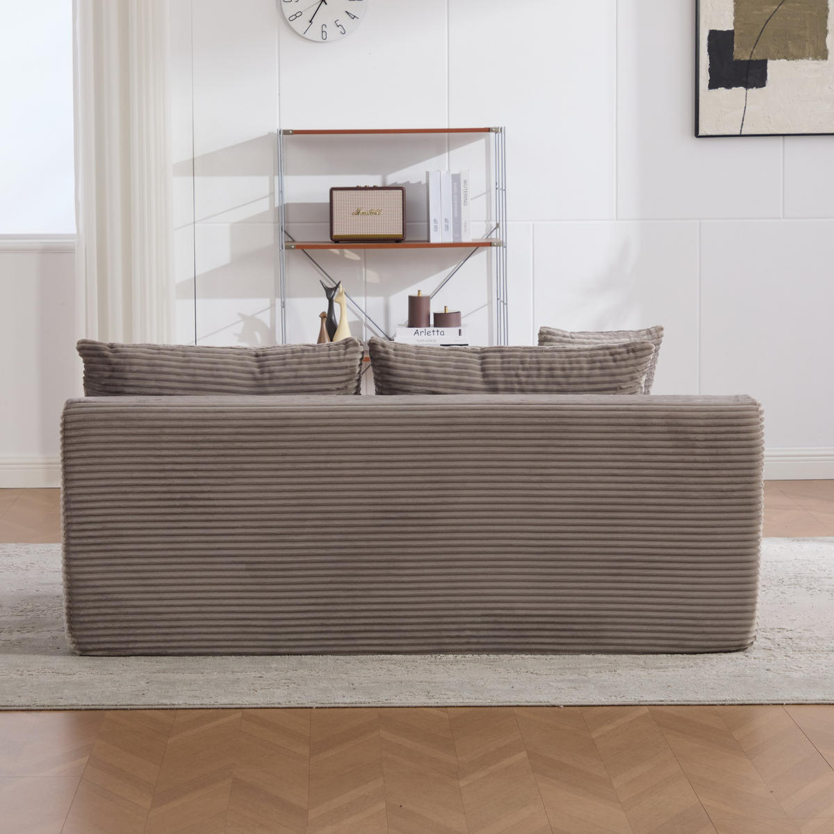 SOFAELEMENT 172/99/74.5 cm Grau Chenillestoff - Grau, Textil (99/74.5/172cm) - Oxeza