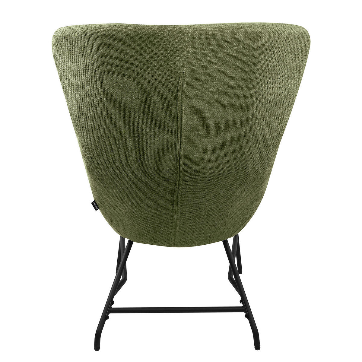 OHRENSESSEL - Schwarz/Grün, Textil/Metall (77/84/107cm) - home24
