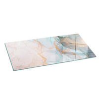 GLASPLATTE für Kamin 125x50 cm Türkis - Türkis, Glas (125/50/0.4cm) - ArtPrintCave