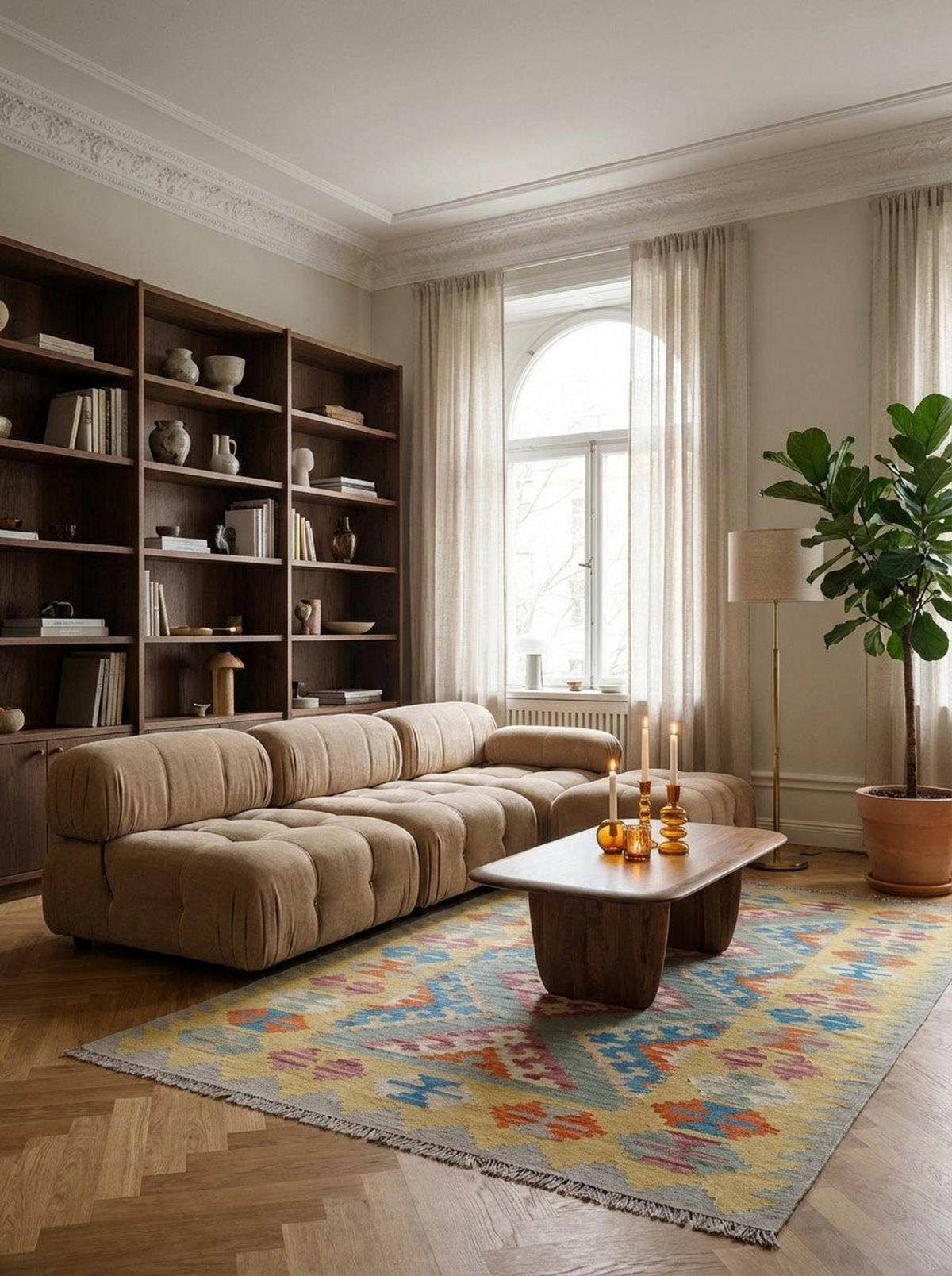 HANDWEBTEPPICH Kelim Gashgai Grün 185/123 cm Schurwolle - Grün, Textil (123/185cm) - Looma