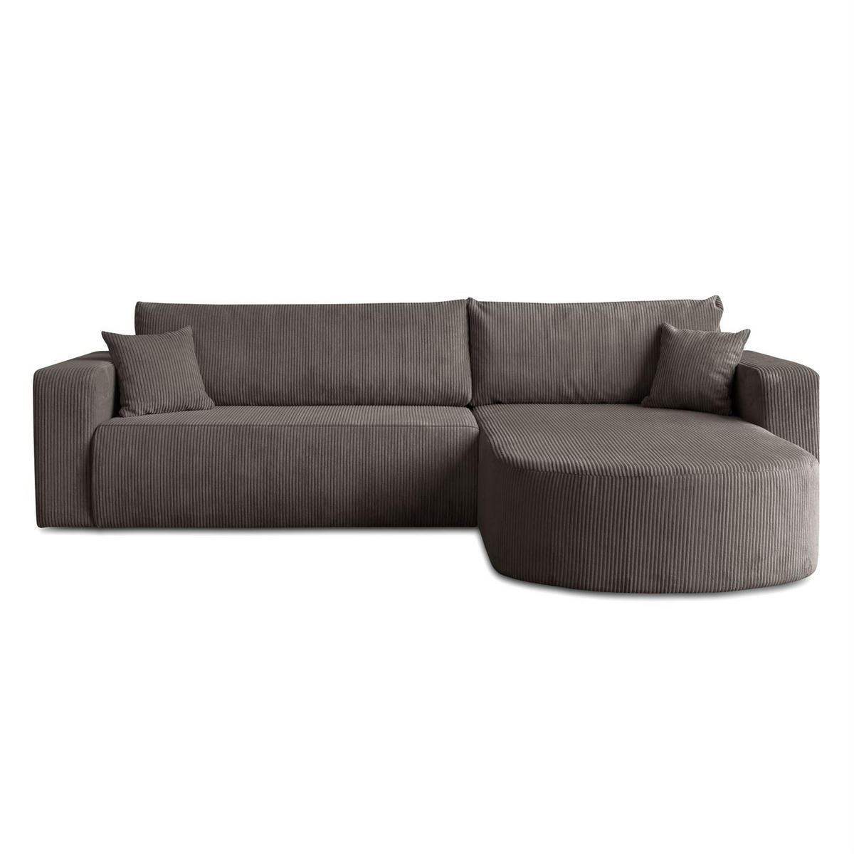 ECKSOFA SOPRANO mit Schlafunktion und Stauraum POSO 04 - Hellbraun, Textil (271/175cm) - Lookway
