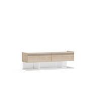 TV-ELEMENT Kase Weiss Eiche - Eichefarben/Weiß, Holzwerkstoff (120/40/35cm)
