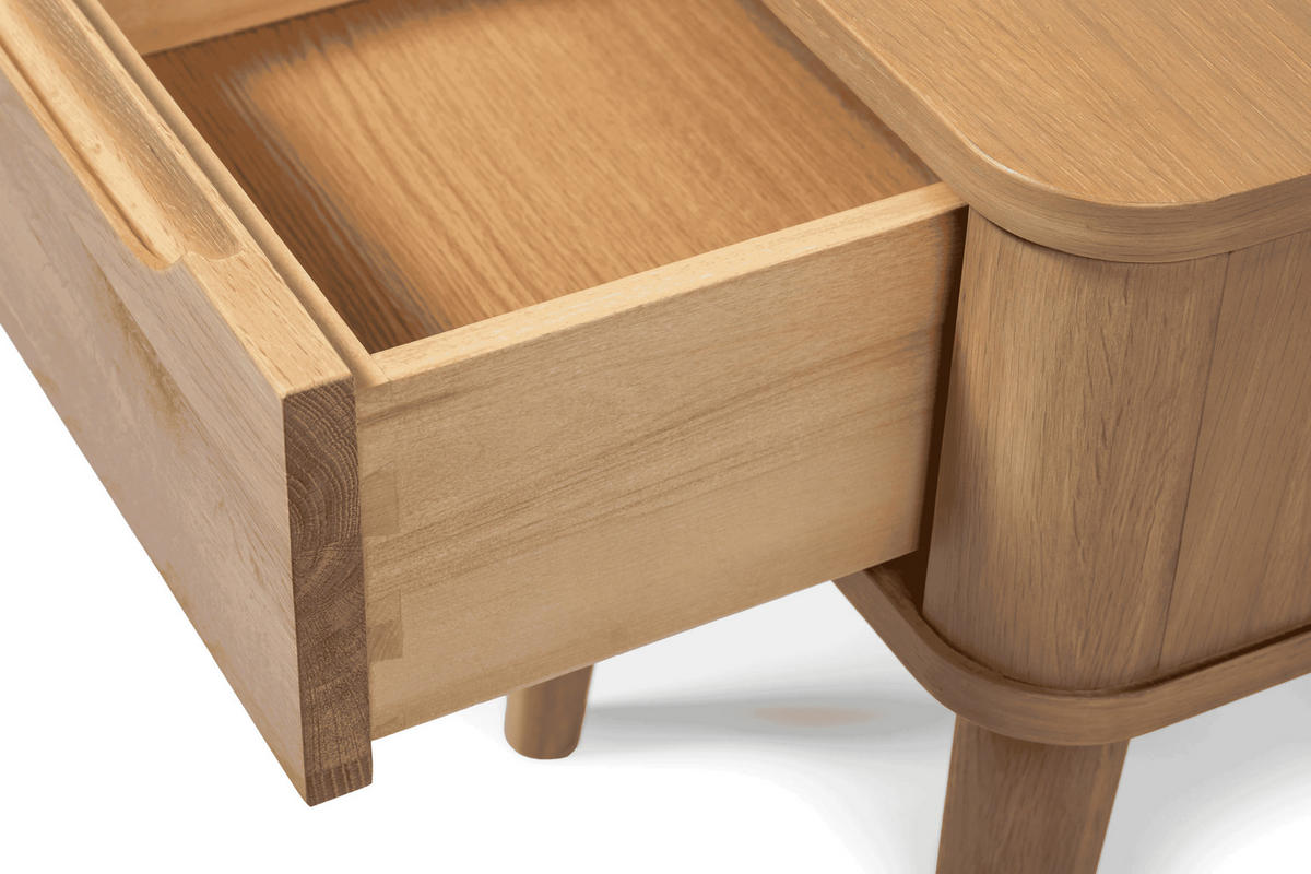 NACHTTISCH Nora 2er Set, Eiche - Beige, Holz (45/54/40cm) - WOODEK