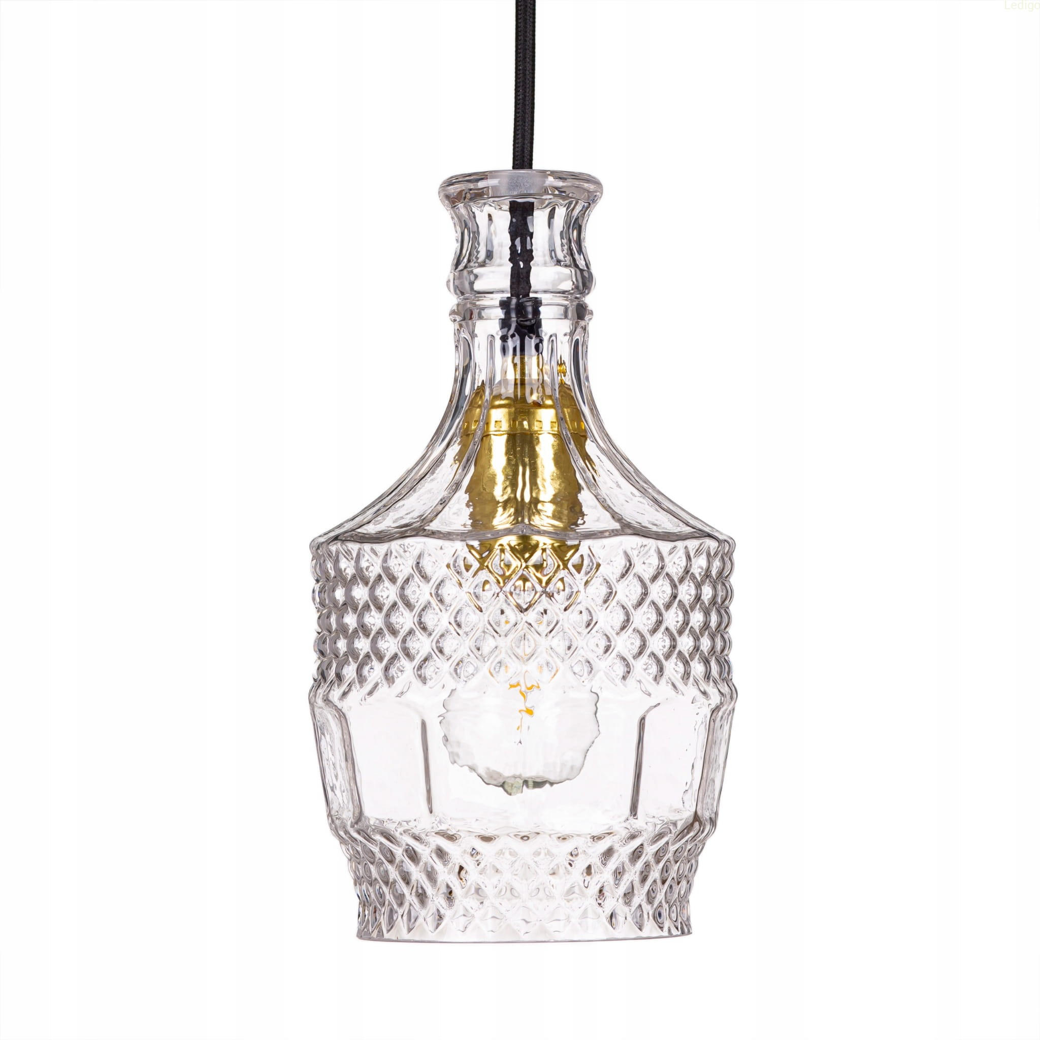 PENDELLEUCHTE Paris - Transparent/Schwarz, Glas/Metall (13/13/113cm) - kiki design