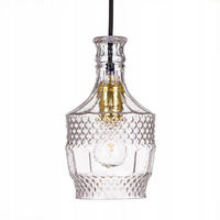 PENDELLEUCHTE Paris - Transparent/Schwarz, Glas/Metall (13/13/113cm) - kiki design