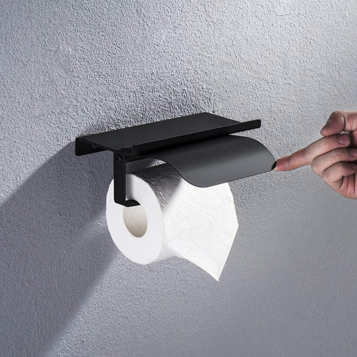 TOILETTENPAPIERHALTER，EDELSTAHL 304, Wandmontage. - Silberfarben, Metall (10/15/18cm)