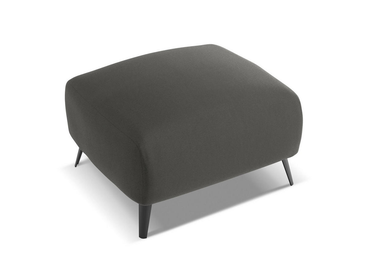 POUF Samt Stoff Grau - Dunkelgrau/Schwarz, Textil/Metall (65/44/65cm) - Makamii