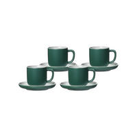 ESPRESSOTASSEN MIT UNTERTASSEN Jasper Grün 100 ml 4er Set - Grün, Keramik (1/1/1cm) - Ritzenhoff Breker