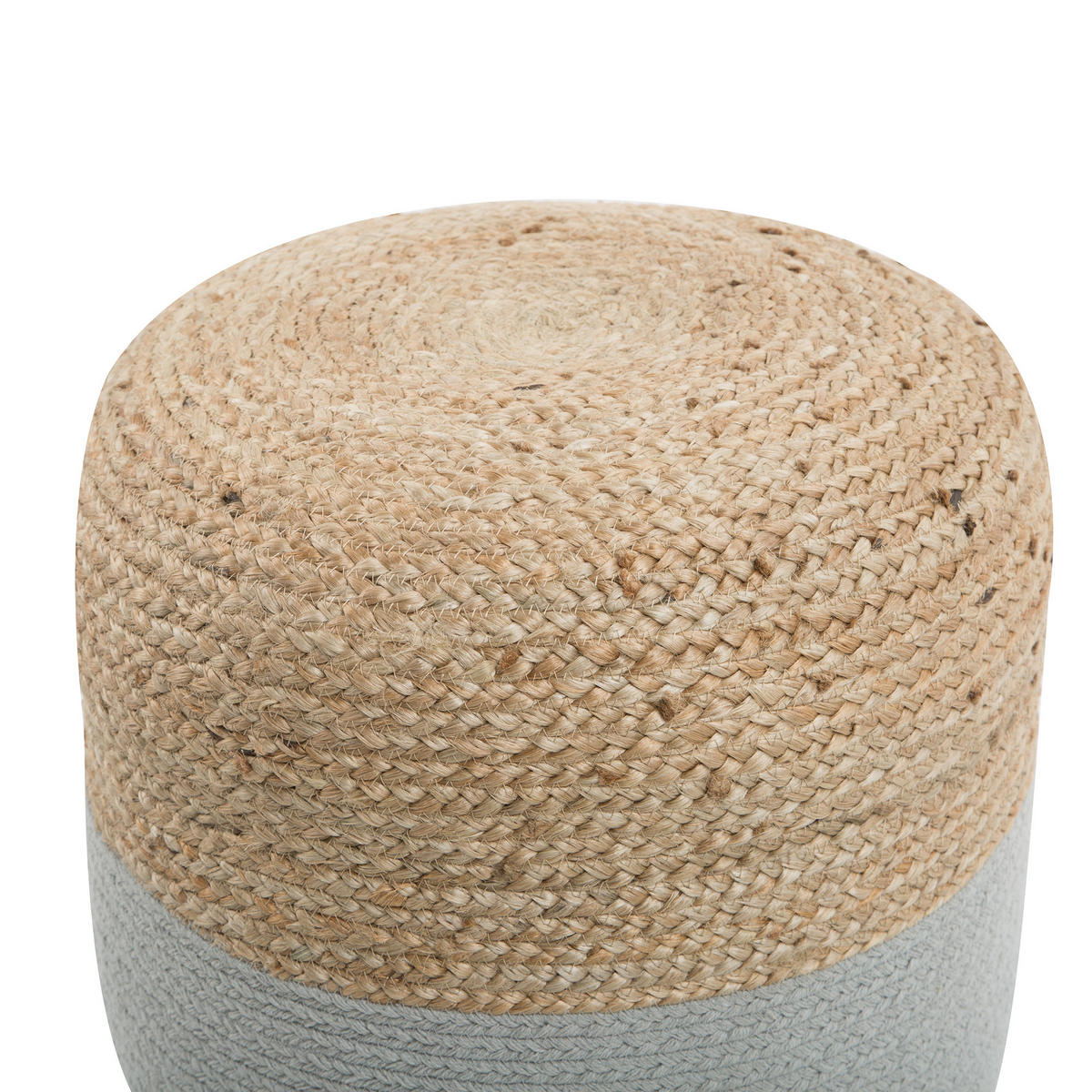 POUF Dalama 46/46/48 cm - Beige, Naturmaterialien (46/48/46cm) - Beliani