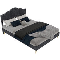 POLSTERBETT 140/200 cm in Grau Stoff - Grau, Holzwerkstoff/Textil (140/200cm) - WISHDOR