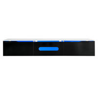 TV-LOWBOARD Float Schwarz-Weiß 180/35/30 cm - Schwarz, Holzwerkstoff (180/30/35cm) - PANGIVO