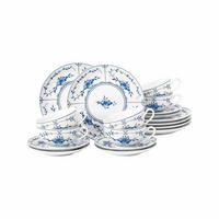 TEESERVICE Amina Strohblume weiß-blau 6er Set - Blau/Weiß, Keramik (1/1/1cm) - Seltmann Weiden