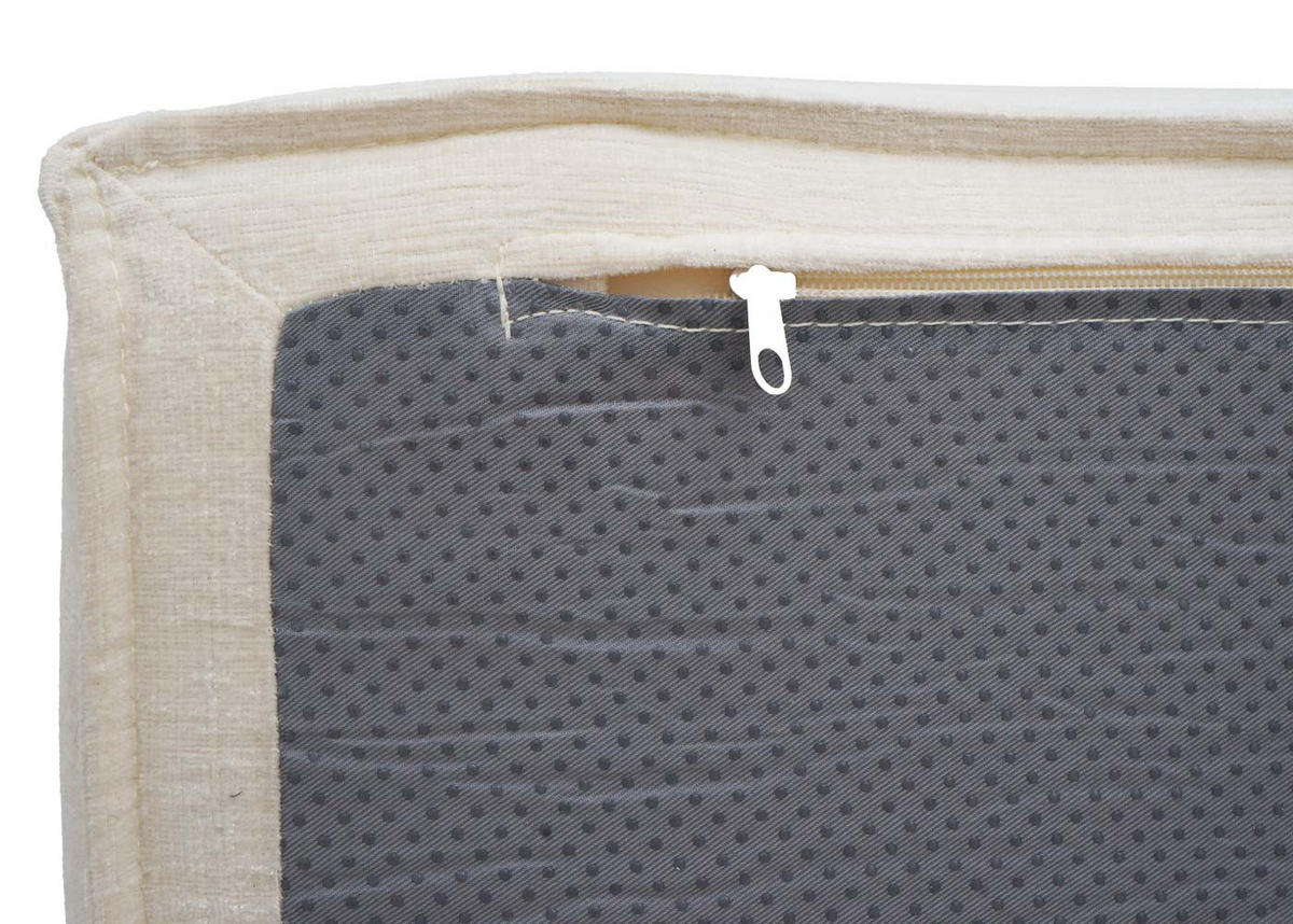 CHAISELONGUE Krémová biela - biela, textil (75/63/194cm) - MCW