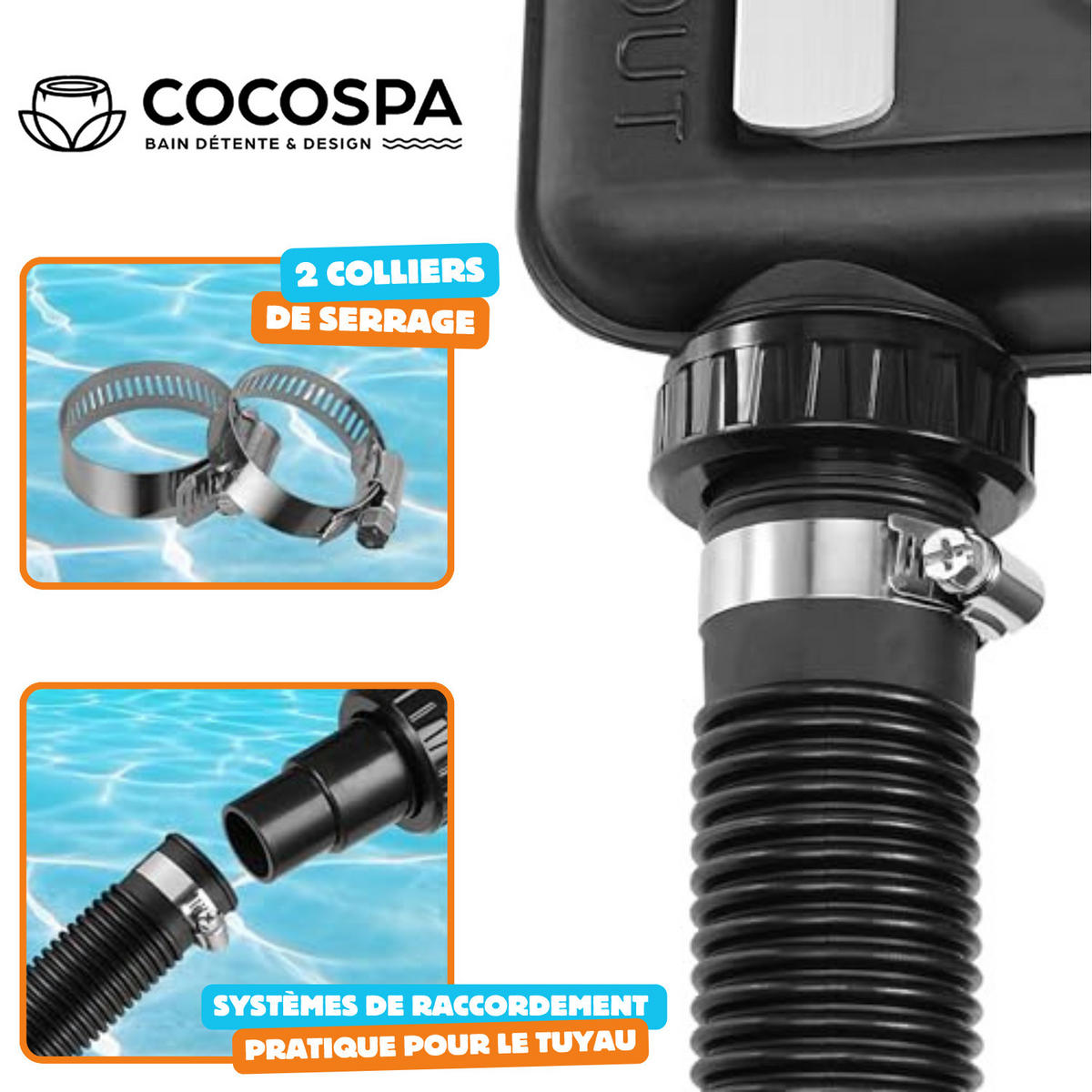 SOLARHEIZUNG für Pool - Schwarz, Kunststoff (40/70/70cm) - COCO SPA