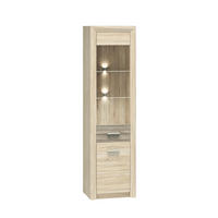 VITRINE Castel Sonoma Eiche hell / Sonoma Eiche Trüffel 55 / 43 / 201cm - Multicolor/Braun, Holz/Holzwerkstoff (55/201/43cm) - Feldmann-Wohnen