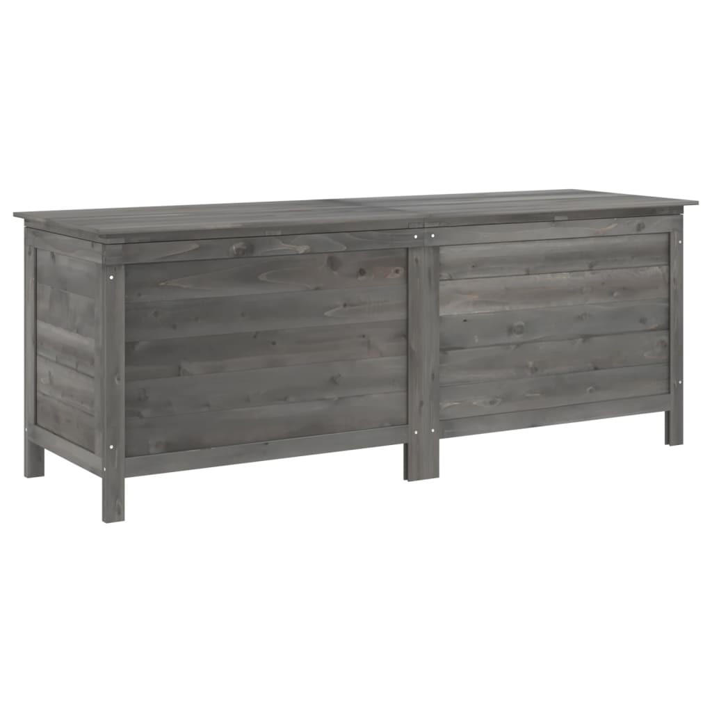 GARTENTRUHE Anthrazit 150x50x56,5 cm Massivholz Tanne - Anthrazit, Holzwerkstoff (150/56.5/50cm) - furnicato