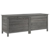 GARTENTRUHE Anthrazit 150x50x56,5 cm Massivholz Tanne - Anthrazit, Holzwerkstoff (150/56.5/50cm) - furnicato