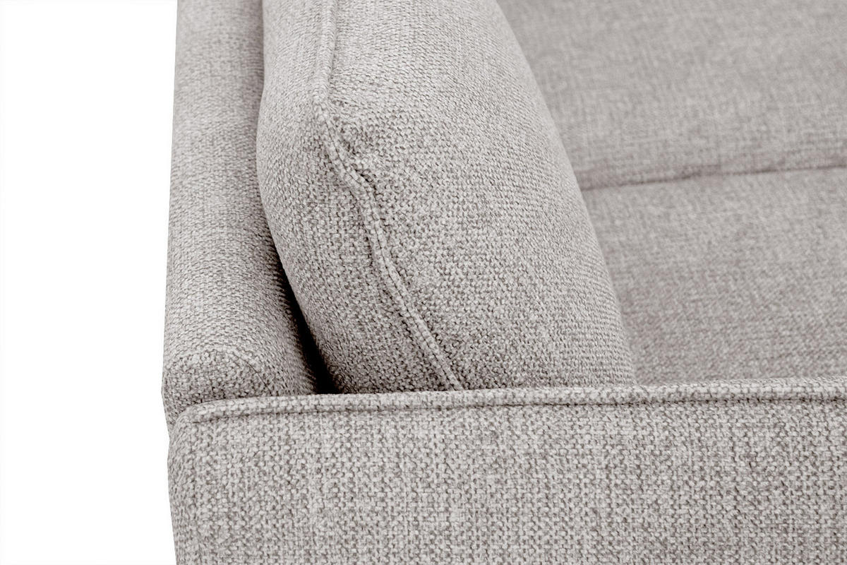 ECKSOFA HOSTEN 4-Sitzer, beige - Beige/Schwarz, Holzwerkstoff/Textil (269/158cm) - Courtois Laville
