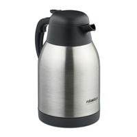 ISOLIERKANNE - Silberfarben, Kunststoff/Metall (2L) - Relaxdays