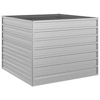 HOCHBEET 100/100/77 cm, aus Verzinkter Stahl, Silber - Silberfarben, Metall (100/77/100cm) - vidaXL