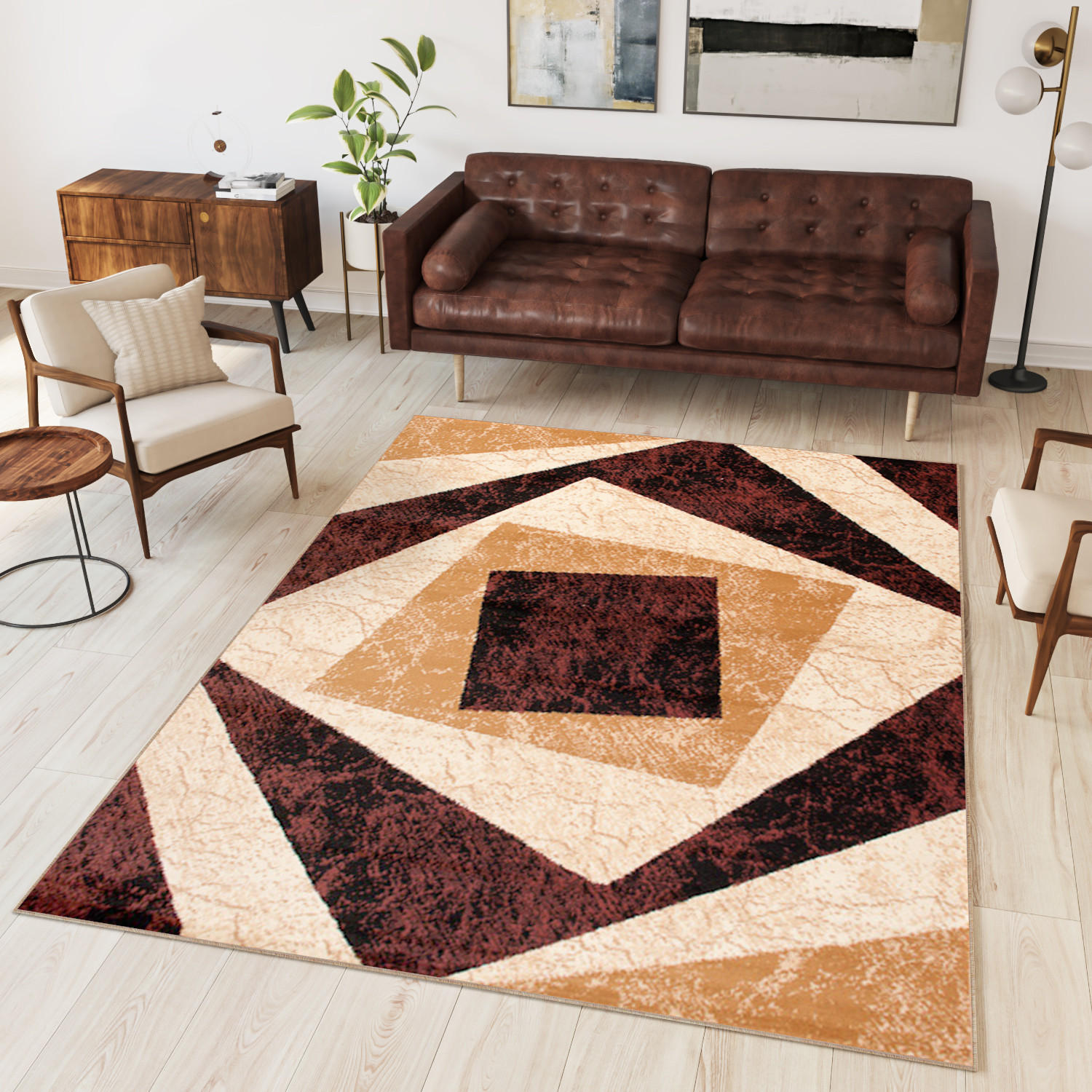 TEPPICH DREAM Braun 160/220 cm - Braun, Textil (160/220cm) - Tapiso