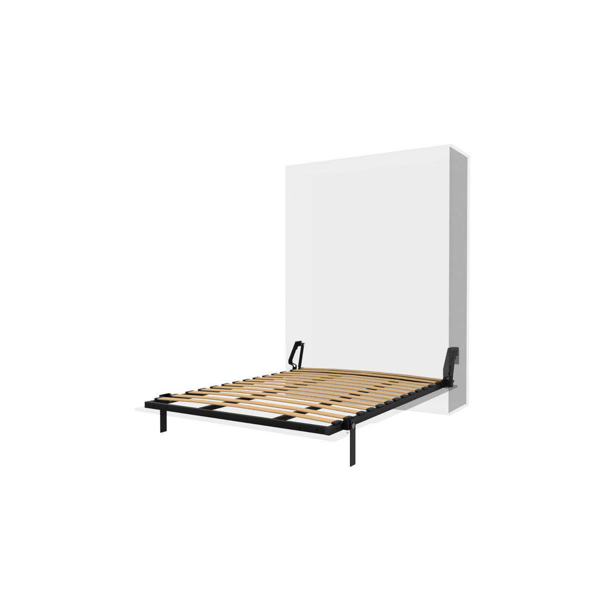 SCHRANKBETT Morphy Einbaubares 140x190 Vertikal - Weiß, Holz/Metall (140/190cm) - WallBedKing