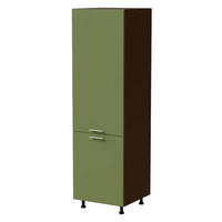 KÜHLSCHRANKUMBAUSCHRANK Brerra D14/DL/60/207 RAL 6025 farngrün Matt / Lava Matt 60 / 59 / 207cm - Dunkelgrau/Grün, Holz/Holzwerkstoff (60/207/59cm) - Feldmann-Wohnen